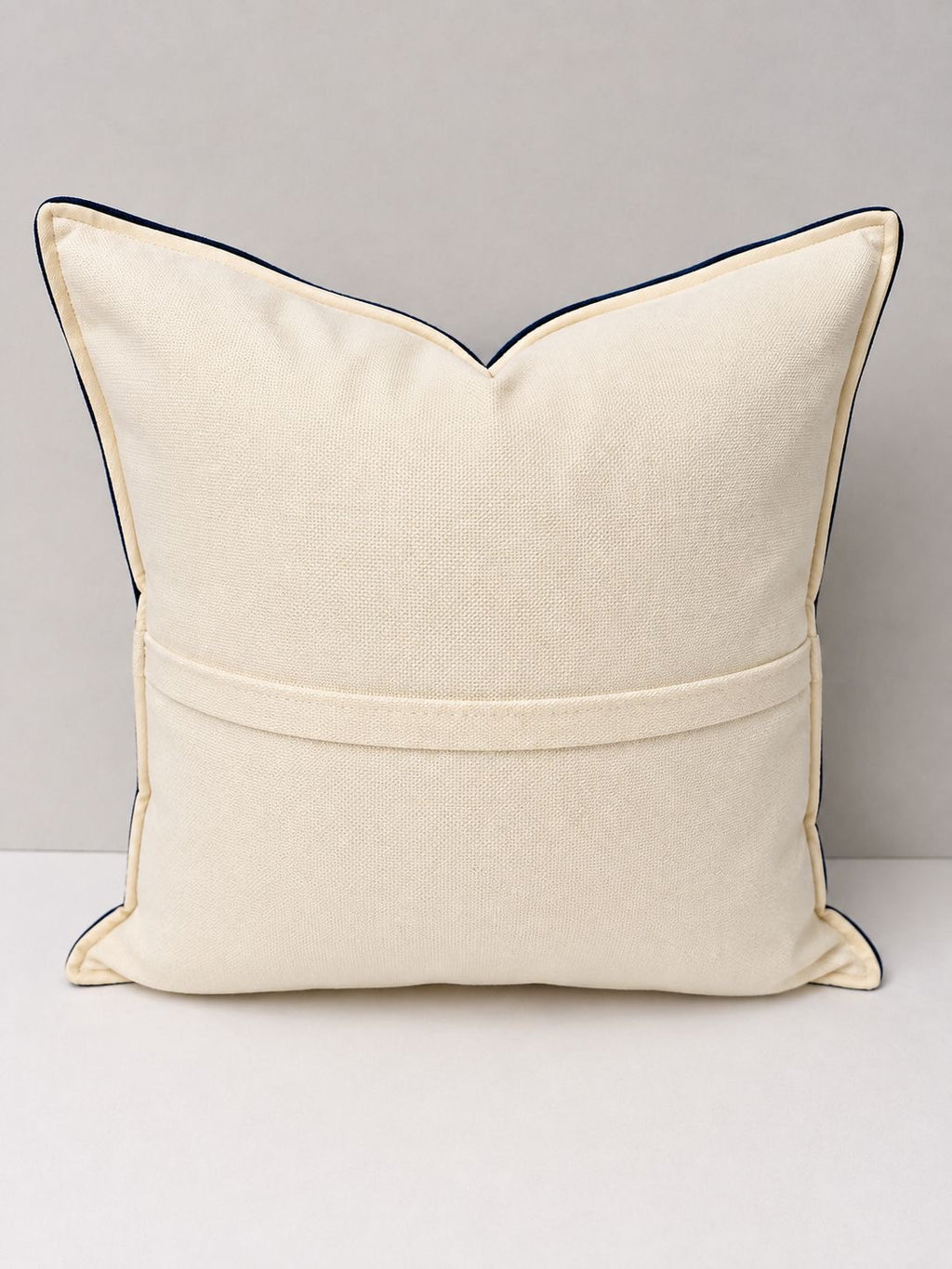 Banarasi Dekoratif Kırlent 45×45 cm | Krem Arka Yüz