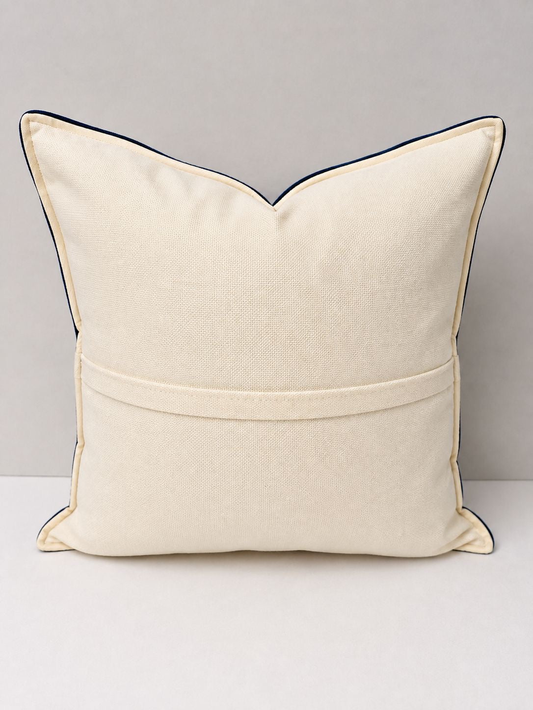 Banarasi Dekoratif Kırlent 45×45 cm | Krem Arka Yüz